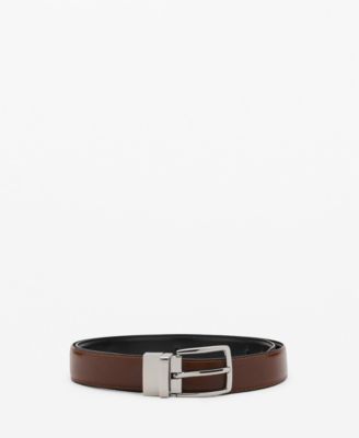 MANGO - Men's Reversible Suit Leather Belt