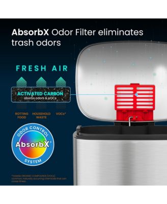 SoftStep Stainless Steel Trash Can with Odor Filter