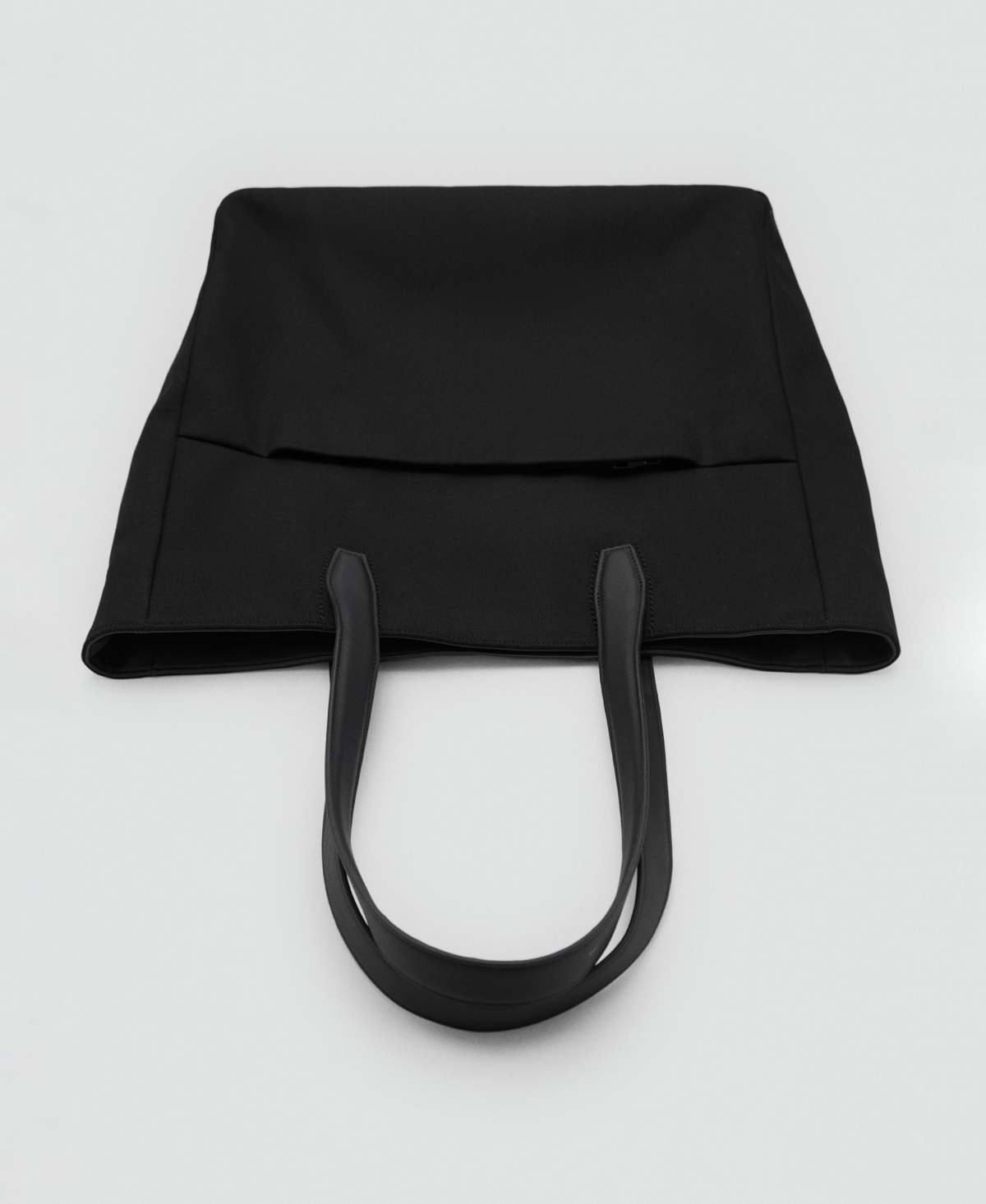 Mango Men's Cotton Front Pocket Tote Bag In Black
