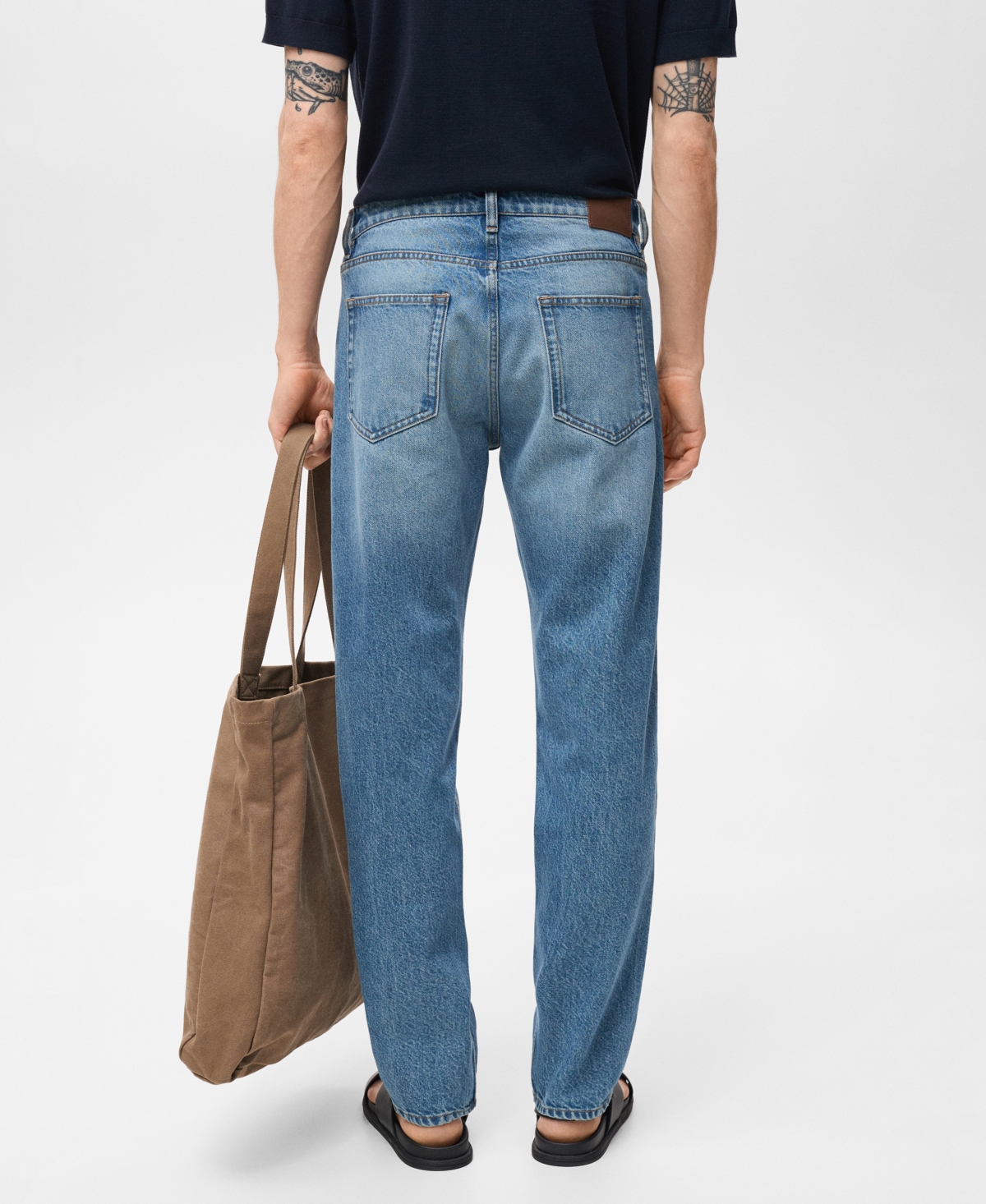 Mango Bob Regular Fit Jeans In Blue