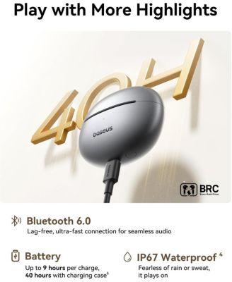 Bowie MC1 Pro Open Ear Clip-On Headphones, Hi-Res LDAC & HiFi4 Acoustic Sound, 5g Ultra-Lightweight Comfort, SuperBass 2.0, DNN 4-Mic AI Clear Calls, IP67 Waterproof, Bluetooth 6.0