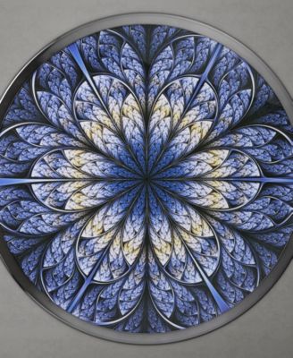 Knoll 16" Metal Round End Table with Pedestal Base