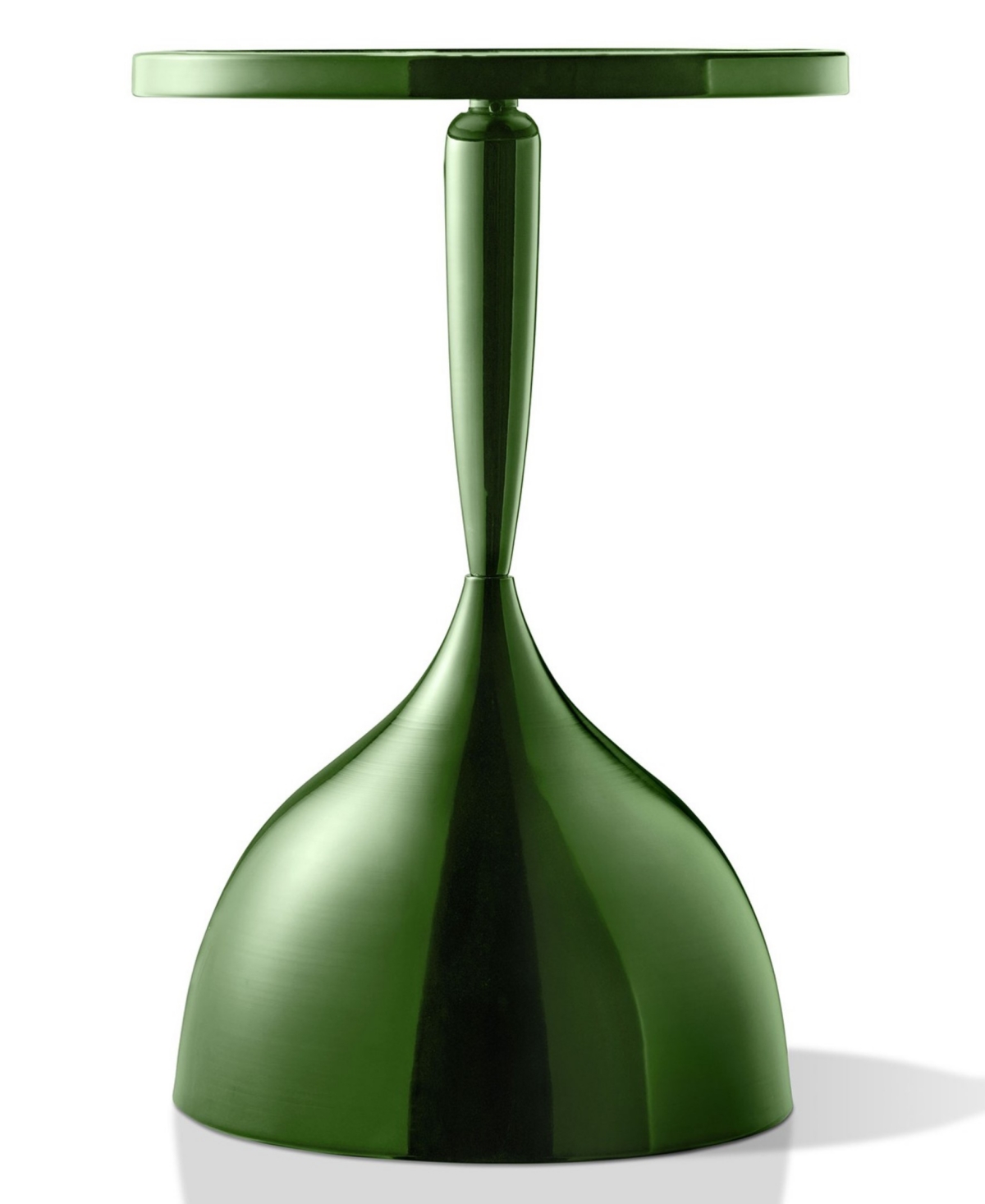 Furniture Of America Knoll 16" Metal Round End Table With Pedestal Base In Green