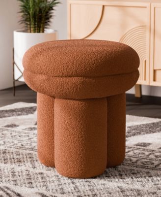 Ronan 18" Mushroom Upholstered Ottoman