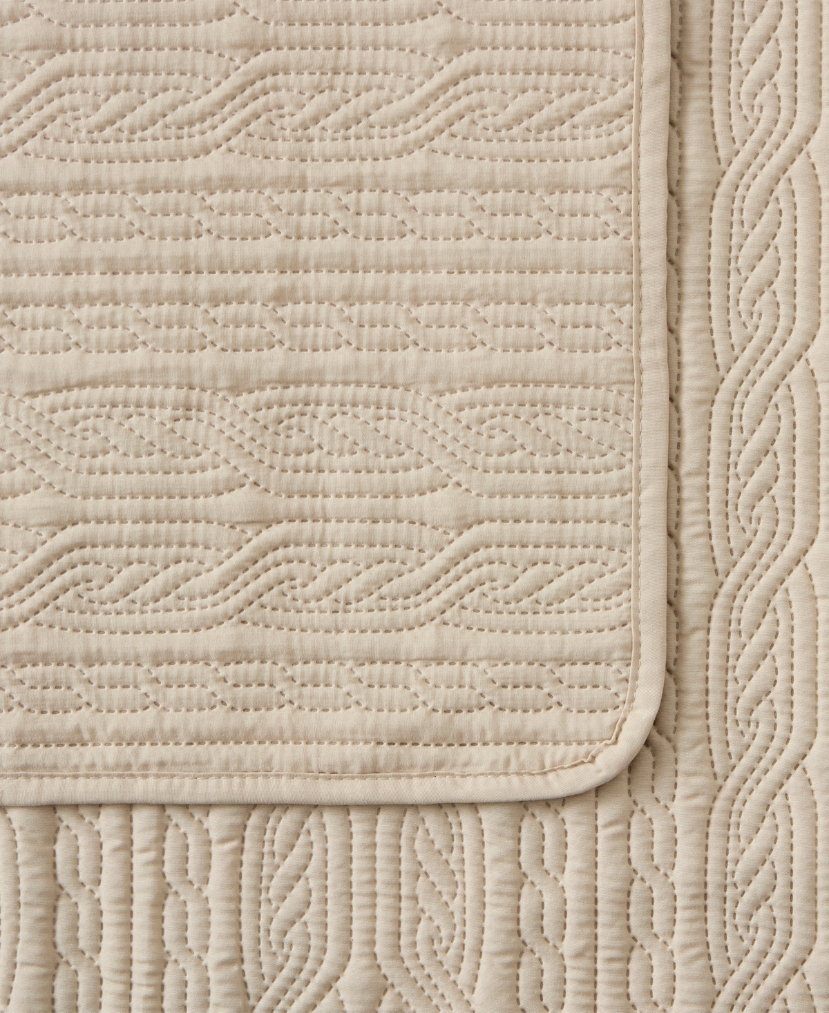 Seventh Studio Cable Knit 2-pc. Quilt Set, Twin In White