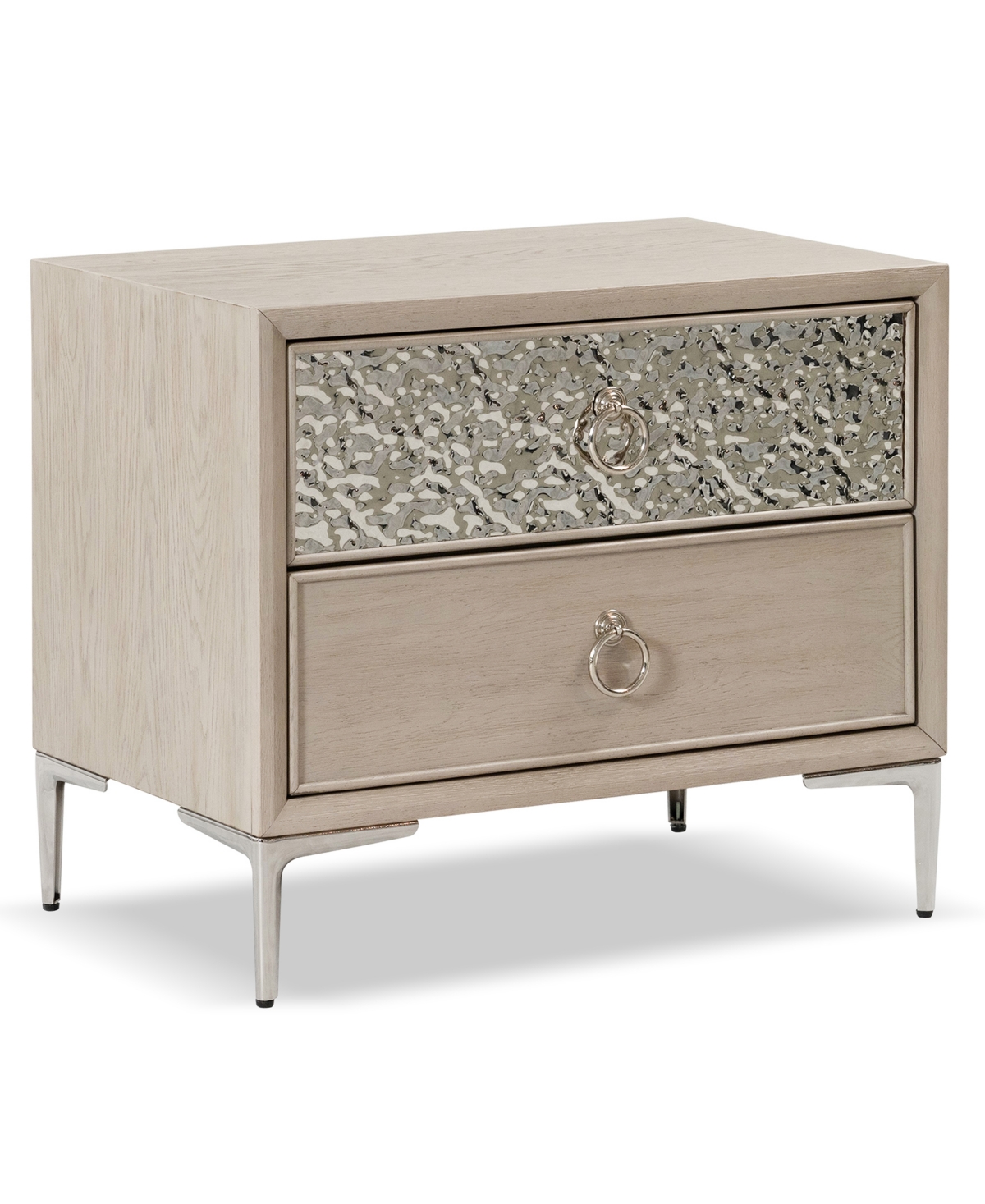 Furniture Of America Fable 24" Solid Wood 2-drawer Nightstand With Usb Port In Brown