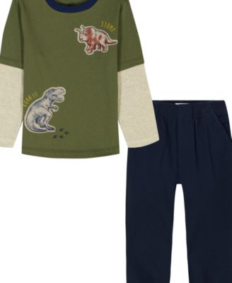 Boys' 2T-7 Dinosaur T-Shirt and Joggers, 2-Piece Set