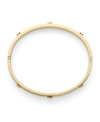 Mini Heart Gold Tone Stainless Bangle Bracelet