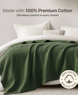 Waffle Weave Cotton Blanket, Full/Queen