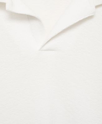 Men's Textured Cotton Relaxed-Fit Polo Shirt