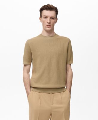 MANGO - Men'sCottonKnittedT-Shirt