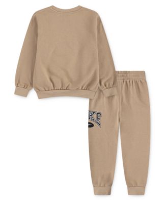 Little Boys' Gameday Essentials Crewneck Sweatshirt and Pants, 2-Piece Set