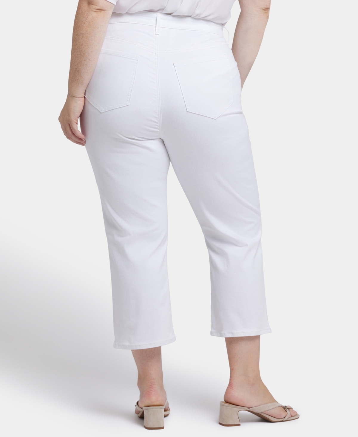 Nydj Plus Size Margot Girlfriend Pull On Jeans In White