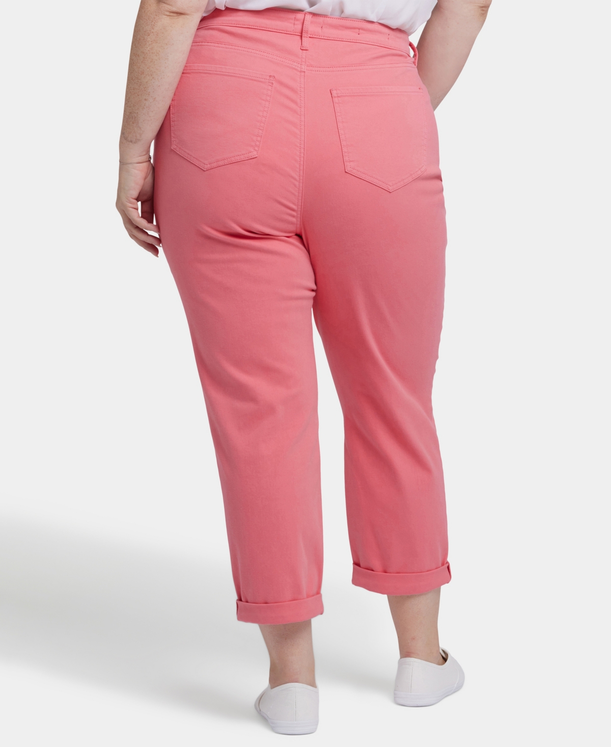 Nydj Plus Size Margot Girlfriend Pull On Jeans In Pink
