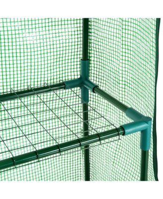 56" x 29" x 77" Small Walk-in house w/3 Tier Shleves,