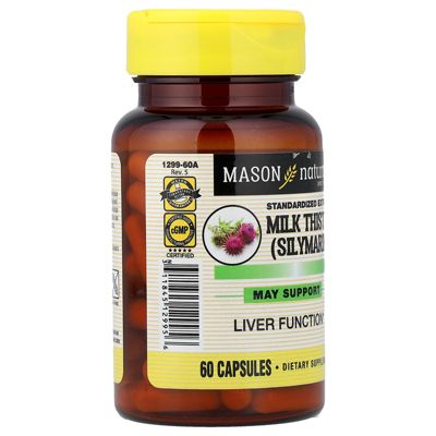 Milk Thistle (Silymarin)  Standardized Extract  -  60 Capsules
