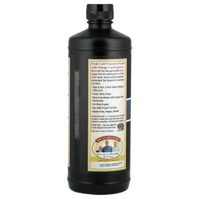 Organic Lignan Flax Oil  -  32 fl oz (946 ml)