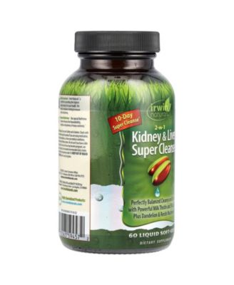 2-In-1 Kidney & Liver Super Cleanse  -  60 Liquid Soft-Gels