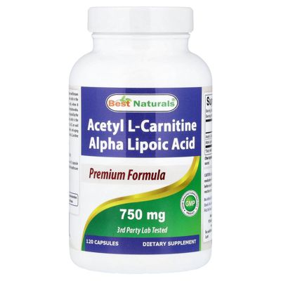 Acetyl L-Carnitine Alpha Lipoic Acid  750 mg  -  120 Capsules