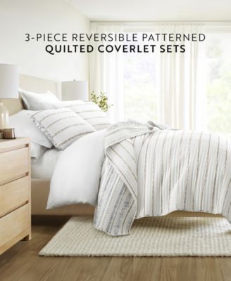 Relic Stripe Reversible 3-Pc. Quilt Set, King/California King