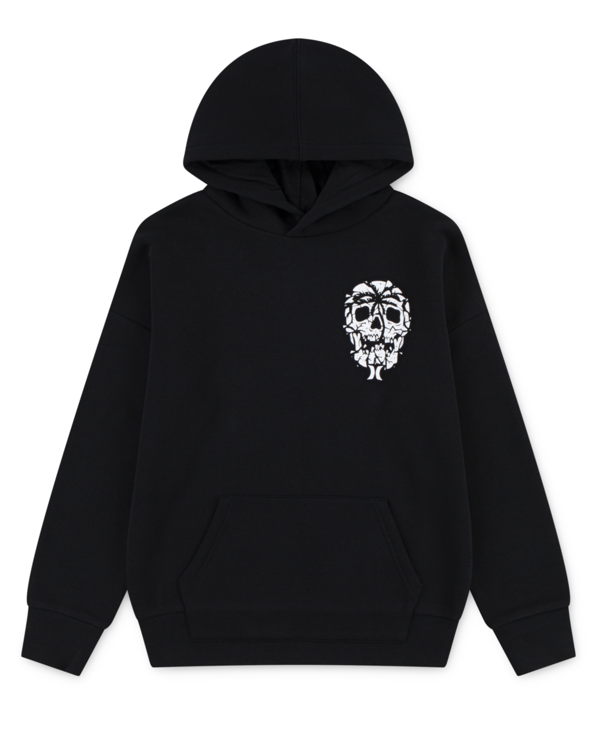 Hurley Kids' Big Boys Printed Long Sleeves Hoodie Sweatshirt In Black