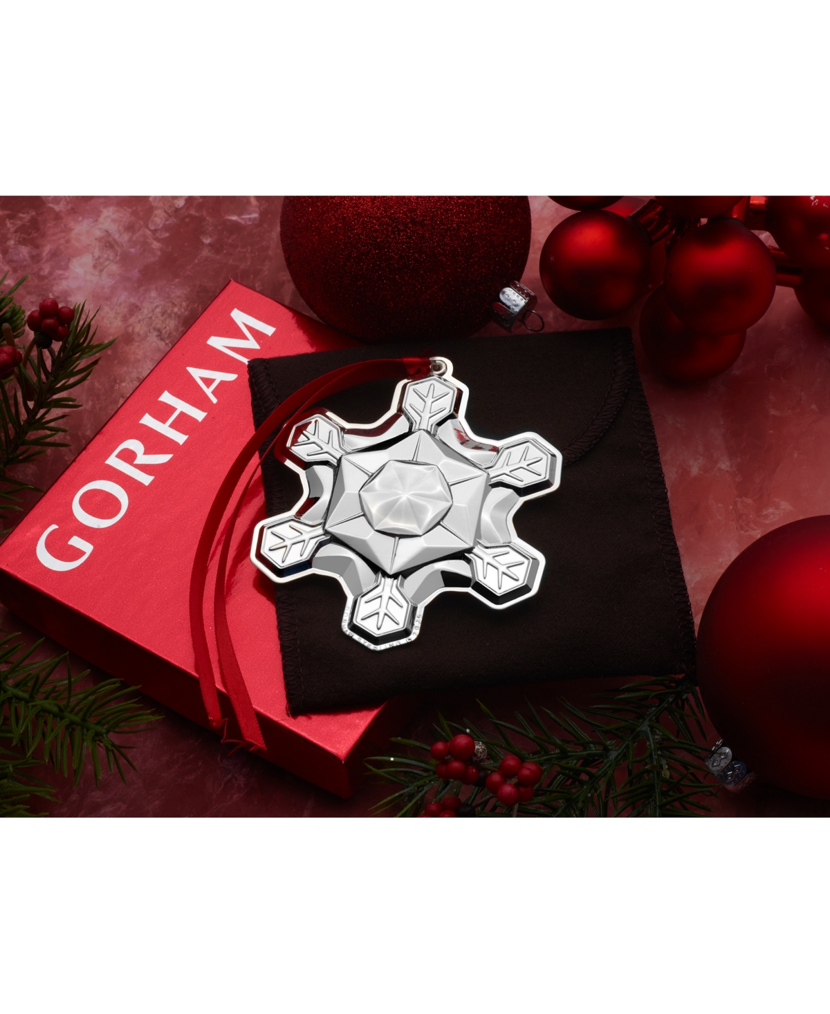 Gorham 2025 Sterling Silver Snowflake Ornament, 56th Edition In Silver