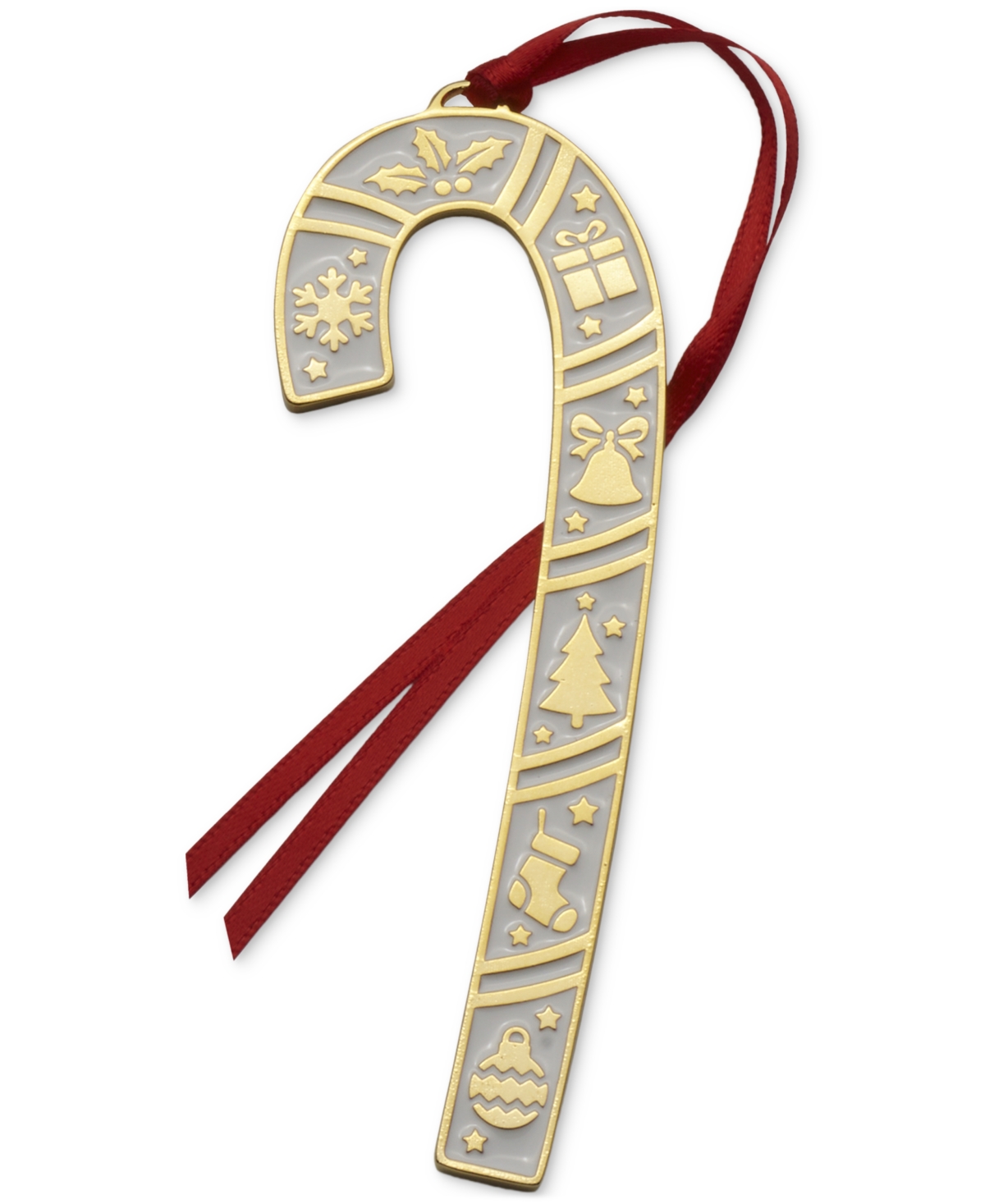 Wallace 2025 Gold-plated Enameled Candy Cane Ornament, 45th Edition In Multi