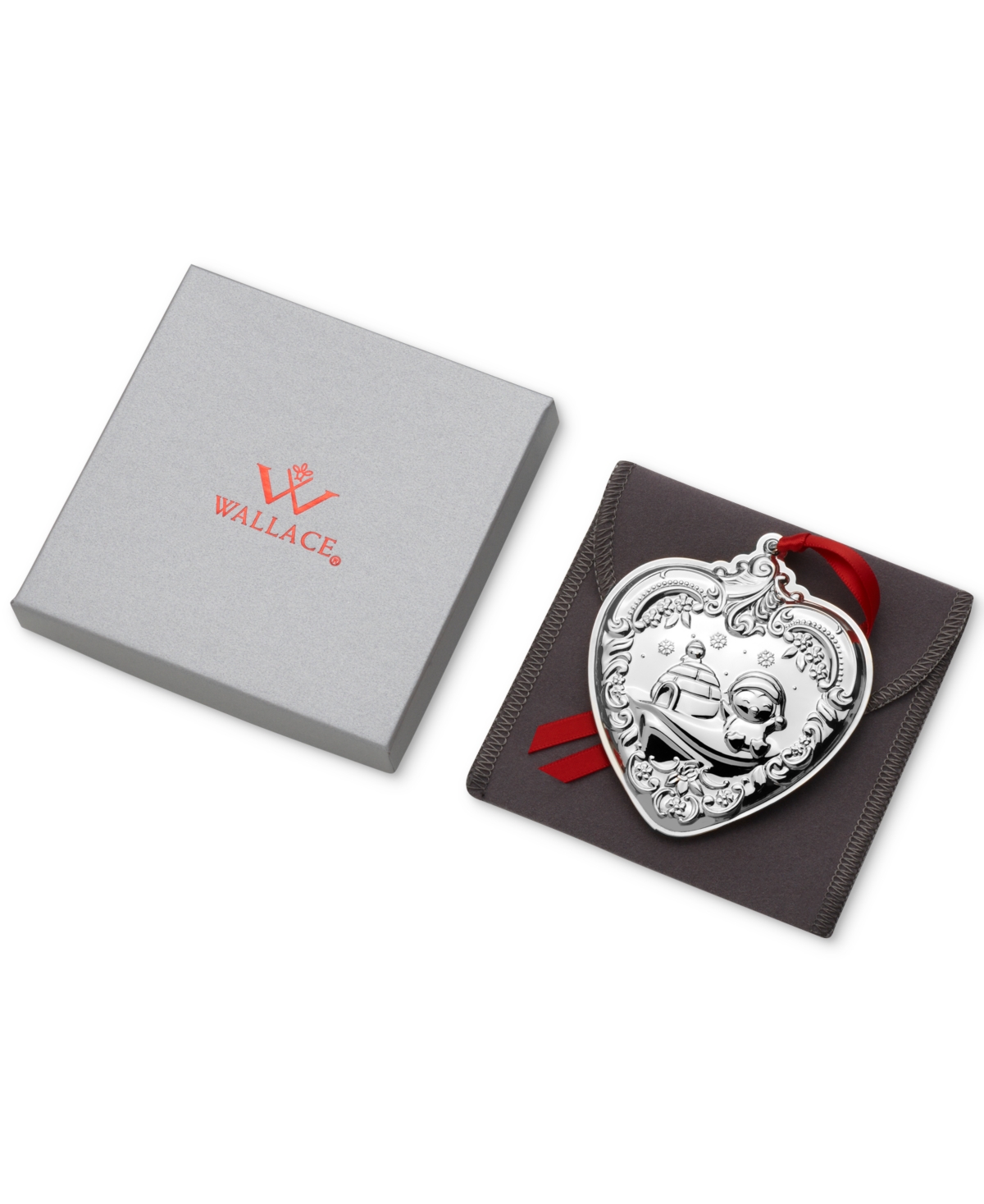 Wallace 2025 Sterling Silver Grande Baroque Heart Ornament, 34th Edition In Silver
