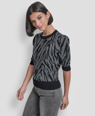 Women's Colorblock Short Sleeve Sweater