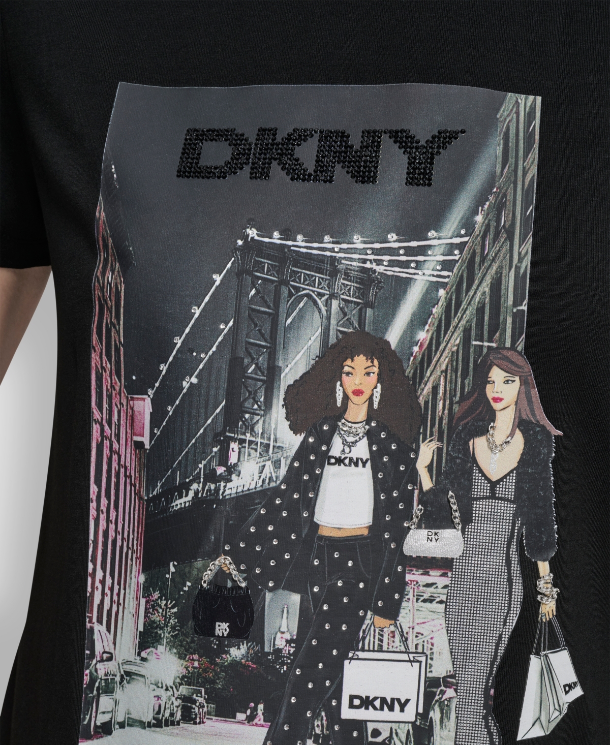 Dkny Women's Girls Dumbo Conversational Short Sleeve T-Shirt