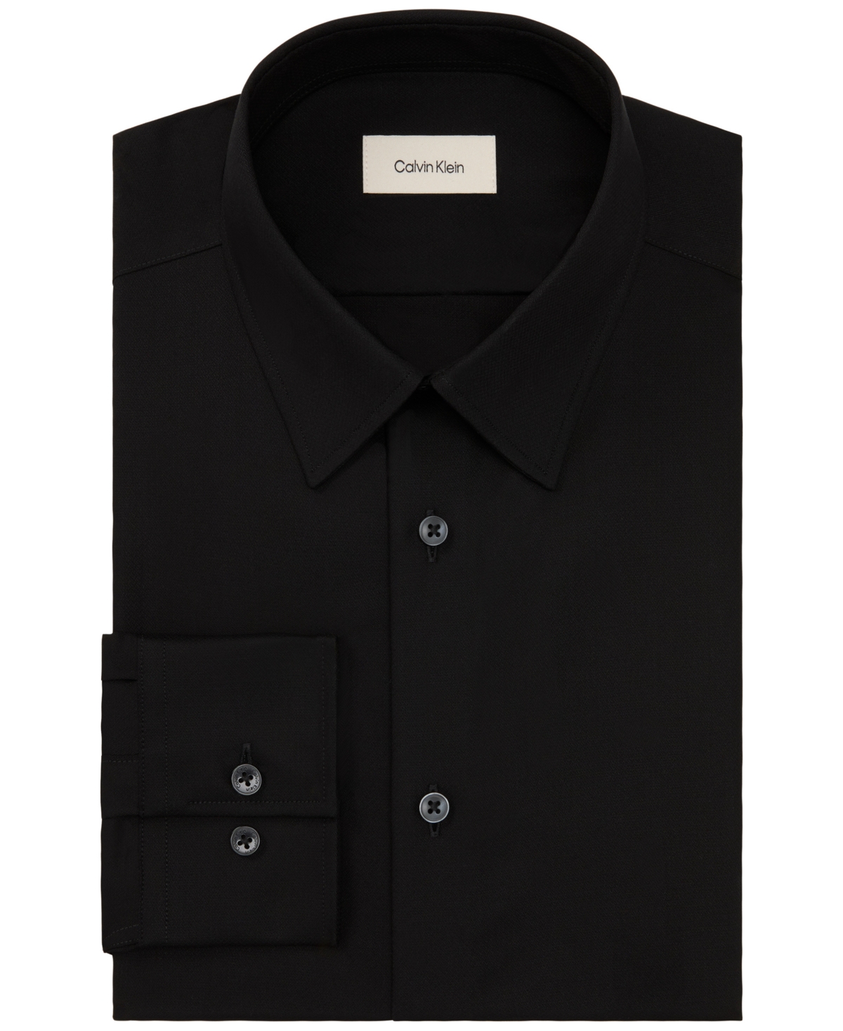 Calvin Klein Men's Slim Fit Dress Shirt In Black