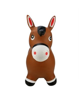 Inflatable Bouncy Ride-On Hopper W/ Pump - Brown Horse