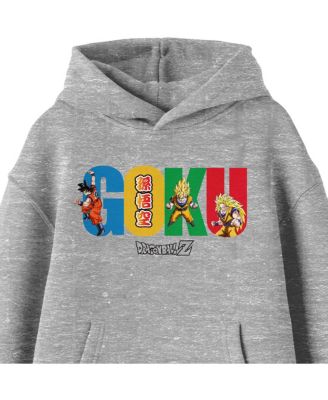 Multiple Goku Youth Heather Gray Hoodie-L