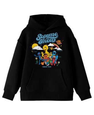 Boys Vintage 2022 Character Group Shot Long Sleeve Youth Black Hooded
