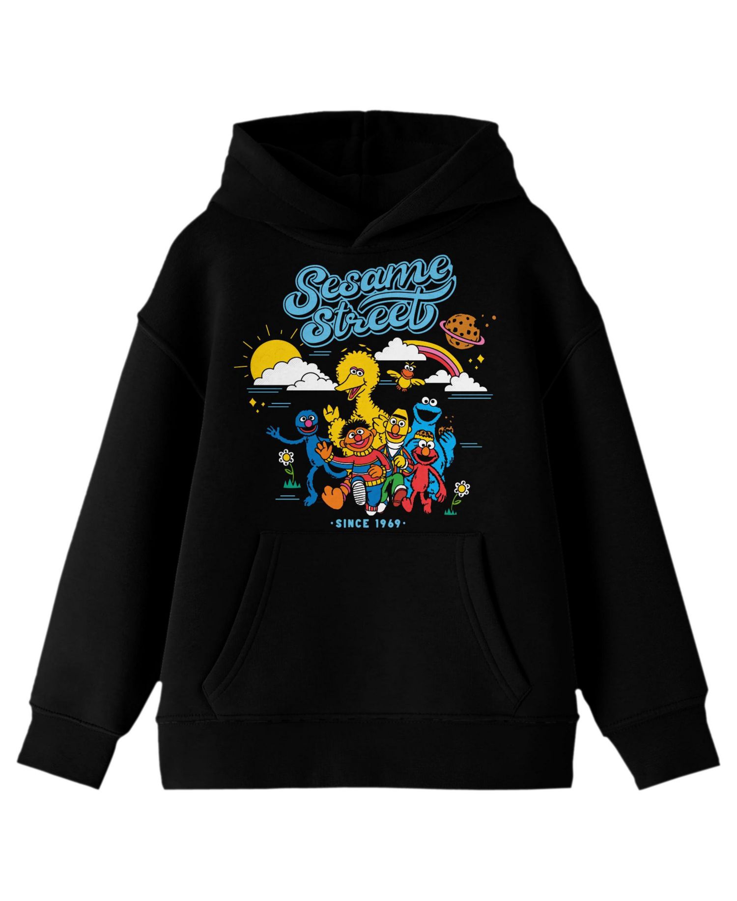 Vintage 2022 Character Group Shot Long Sleeve Youth Black Hooded