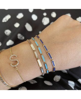 Lapis Bar Bracelet 14K Gold