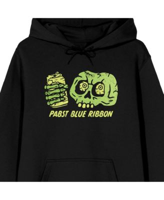 Skeleton Skull With a Beer Adult Black Hoodie-3XL