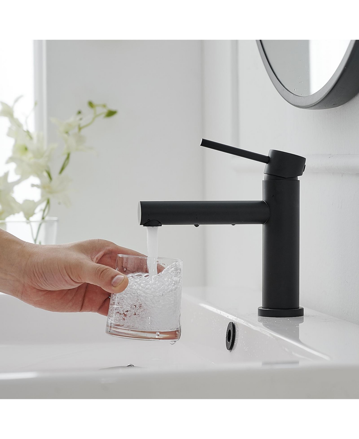 Greenspring Single Hole Single-Handle Bathroom Faucet in Matte Black