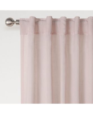 Textured Double Ruffle Rod Pocket Curtains Pair
