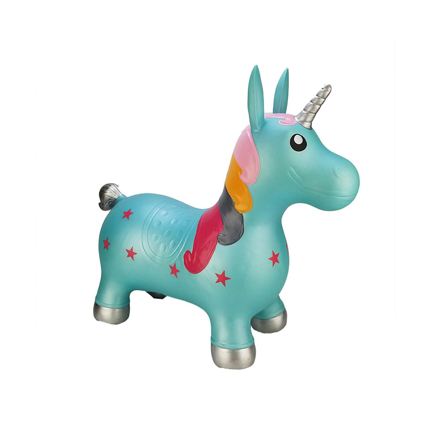Детская игрушка BounceZiez Inflatable Unicorn Ride-On Hopper, Holds Up to 110 Lbs, Ages 3+ — фото 3