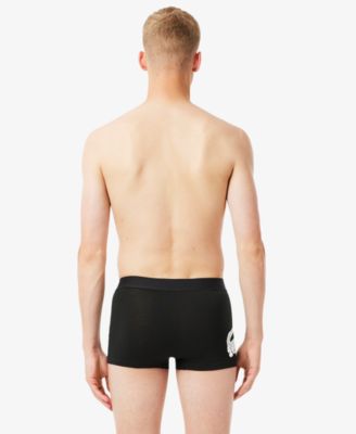 Men's Cotton Stretch Large-Crocodile Logo Trunks, 3-Pack