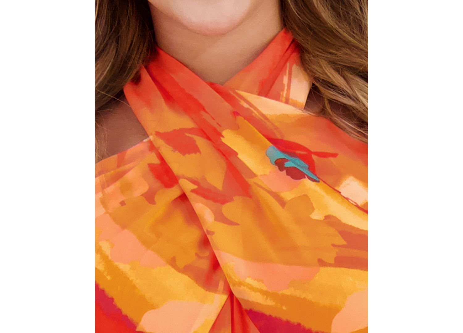 Plus Size Chiffon Printed Dress
