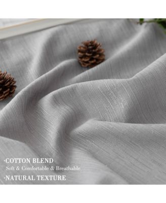 Cotton Blend Light Filtering Back Tab Curtains (2 Panels), 52"x108"