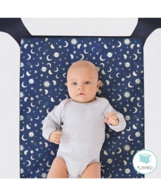 Pack n Play, Mini Crib, Portable Crib or Fitted Playard Sheets for Baby Girl, Mod Floral, Space, 3 Pack Set