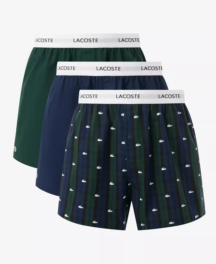 Men's 3-Pack Regular-Fit Woven Boxer Set
