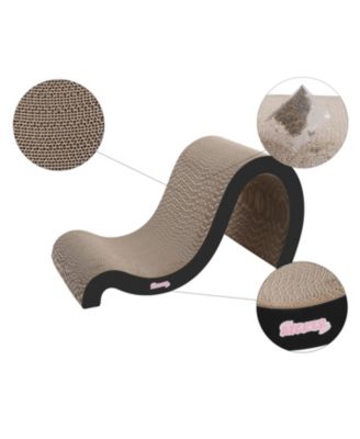 Kona 27" Modern Cardboard Double-Sided Wave Cat Scratcher with Catnip