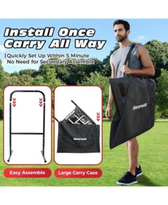 9 Hole Pitching Net for Baseball & Softball - with Strike Zone, Adjustable Throwing Target, Training Equipment