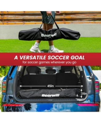 12x6FT Soccer Goal - Easy Setup, Portable with Upgraded Collapsible Metal Base - Includes Carry Bag, for Backyard, Indoor & Outdoor Practice