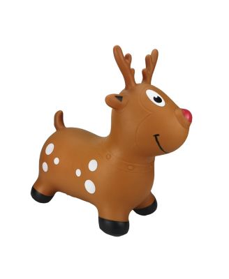 Inflatable Bouncy Ride-On Hopper W/ Pump - Reindeer