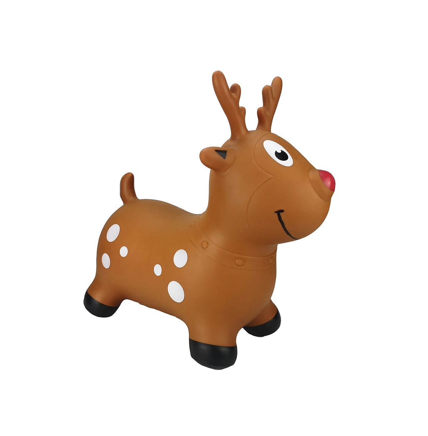 Надувной прыгун BounceZiez Reindeer в виде оленя, до 110 фунтов, от 3 лет, цвет: Коричневый — фото 3